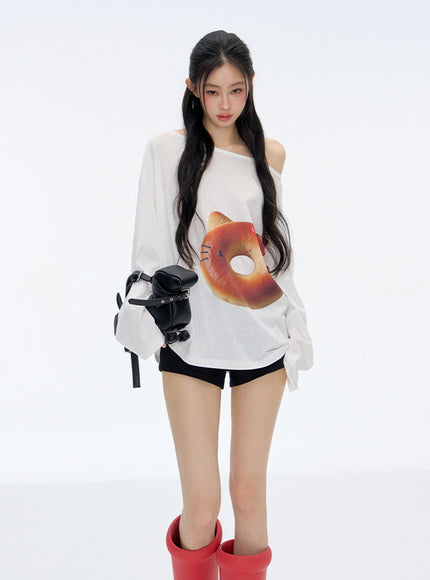 Kitty Donut Long Tee