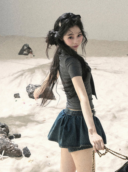 Moonwash Denim Skirt