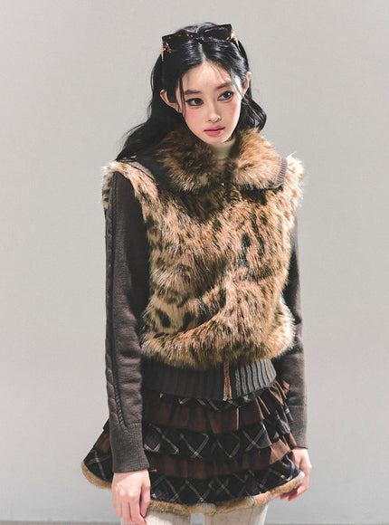 Wild Fawn Fur Knit Jacket