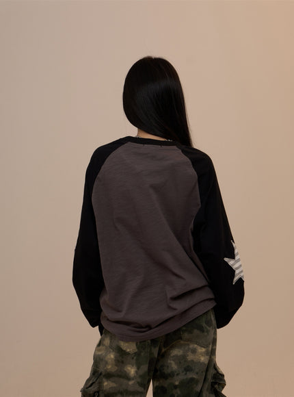 Frequency Raglan Tee - Black