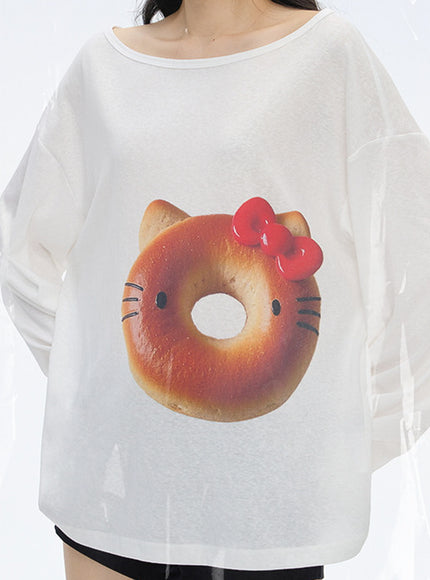 Kitty Donut Long Tee