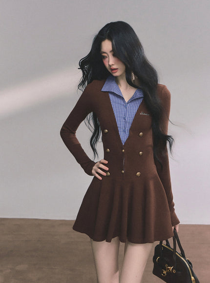 Autumn Scholar Brown Dress