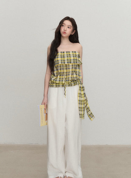 Lemon Picnic Tube Top