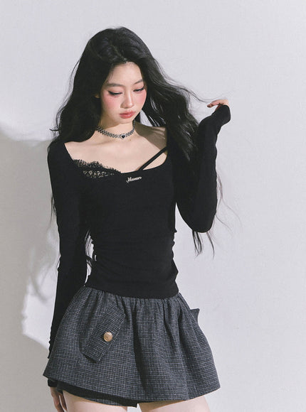 Hidden Allure Top - Black