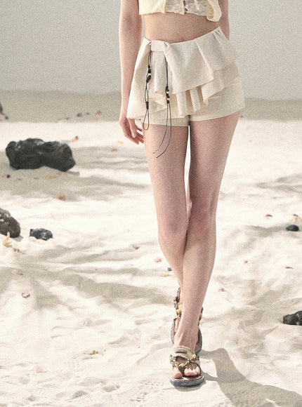 Willow Ruffle Skort - Ivory