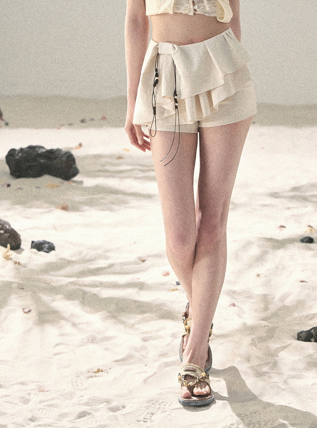Willow Ruffle Skort - Ivory