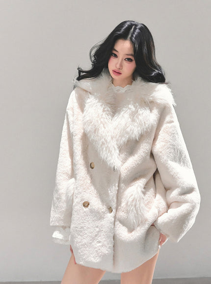 Luxe Winter Fur Collar Jacket