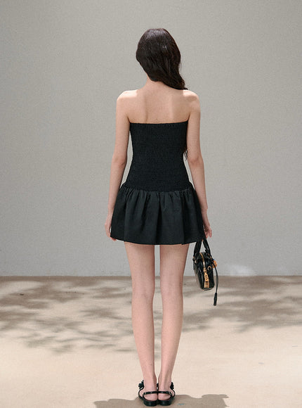 It Girl Black Tube Mini Dress