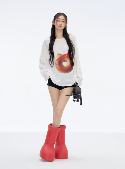 Kitty Donut Long Tee