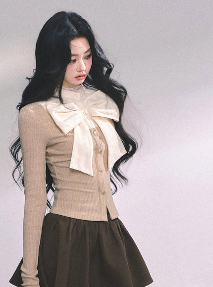 Grand Ribbon Knit Blouse