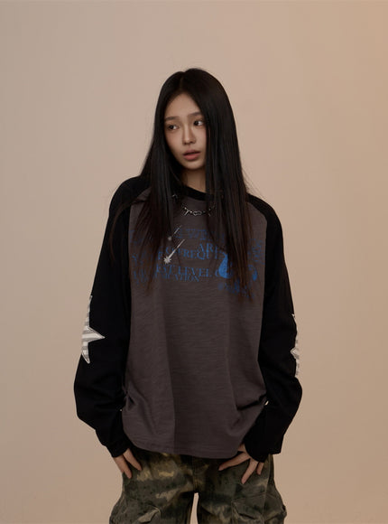 Frequency Raglan Tee - Black