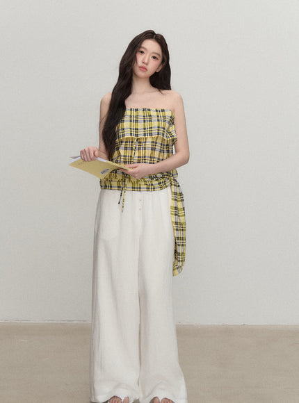Lemon Picnic Tube Top