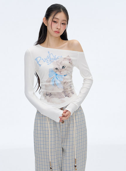 Lumi Cat Graphic Top