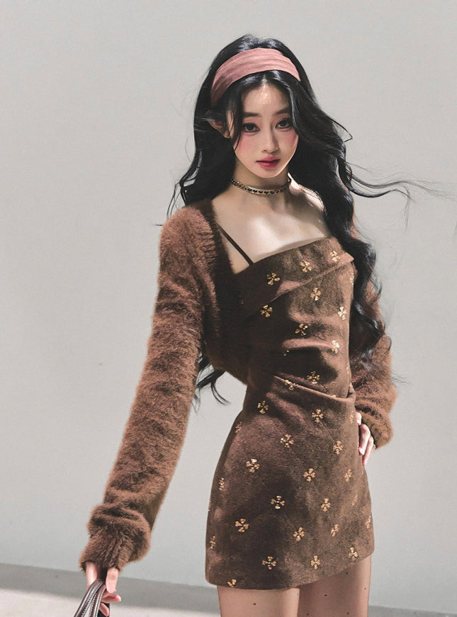 Brown Sugar Knit Dress Set