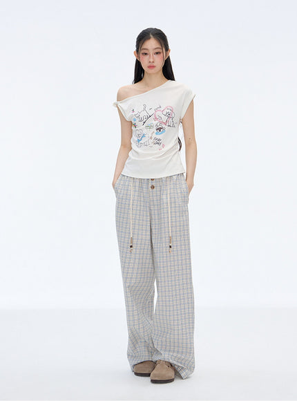 Loose Check Lounge Pants