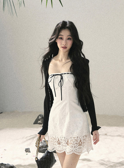 Soft Rebel Ribbon Mini Dress