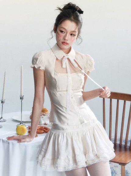 Lumière Lace Blouse Set