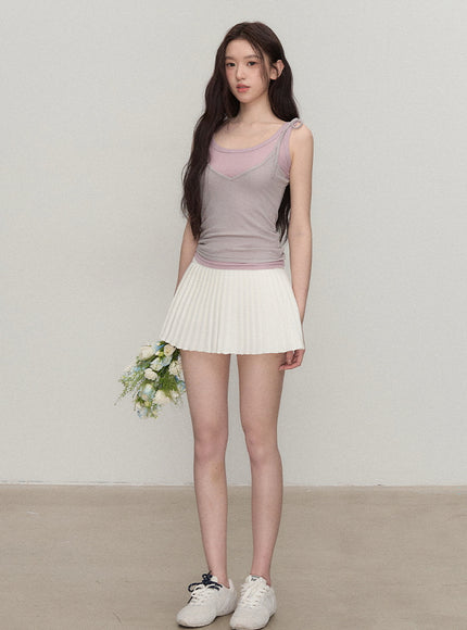 Prep Mood White Skirt