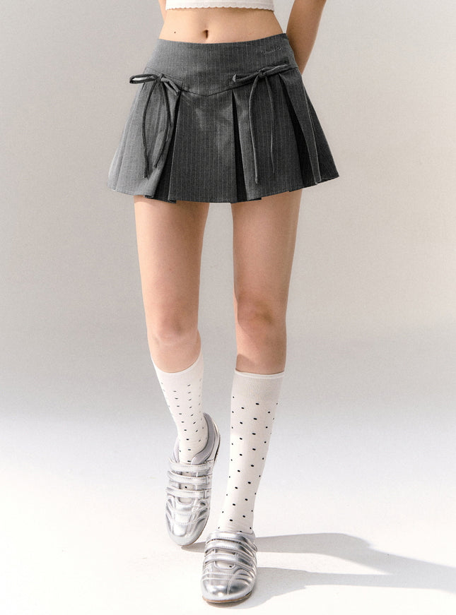 Side Tie Mini Skirt