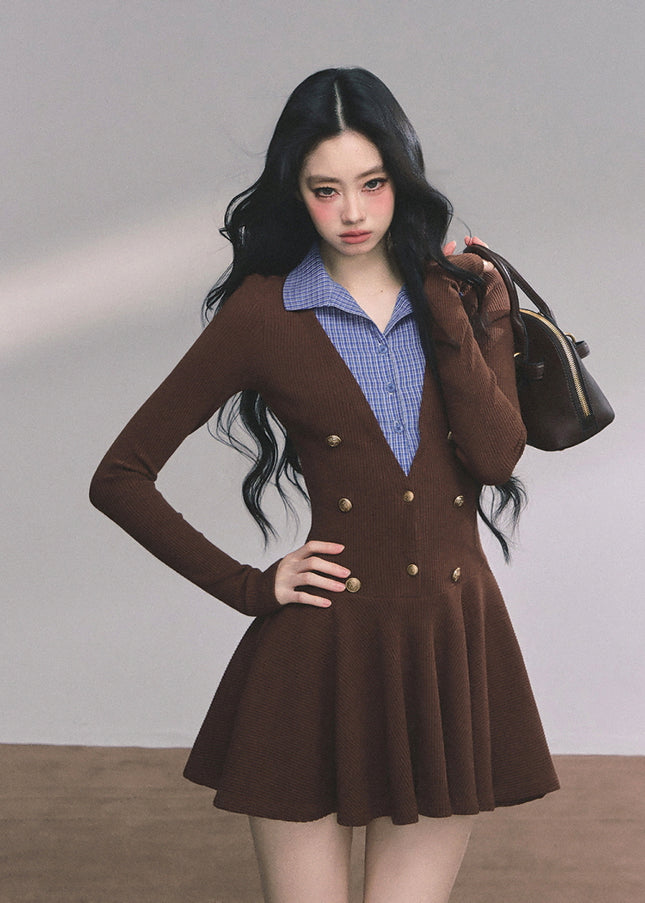 Autumn Scholar Brown Dress