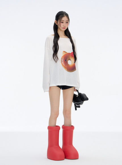 Kitty Donut Long Tee