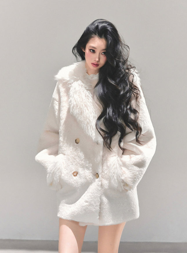 Luxe Winter Fur Collar Jacket