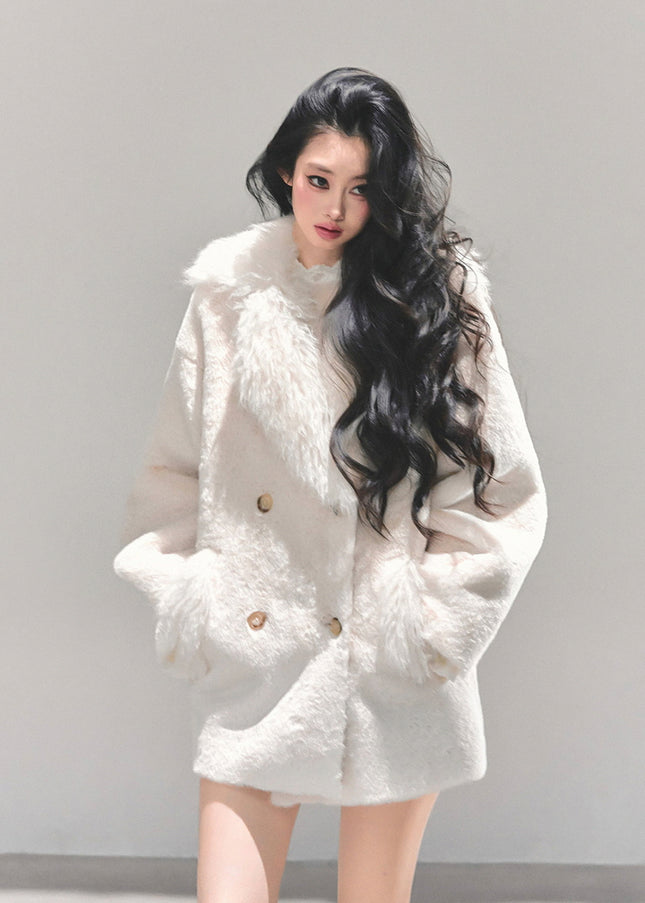 Luxe Winter Fur Collar Jacket