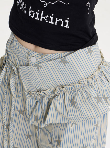 Vintage Star Stripe Loose Pants