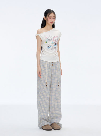 Loose Check Lounge Pants