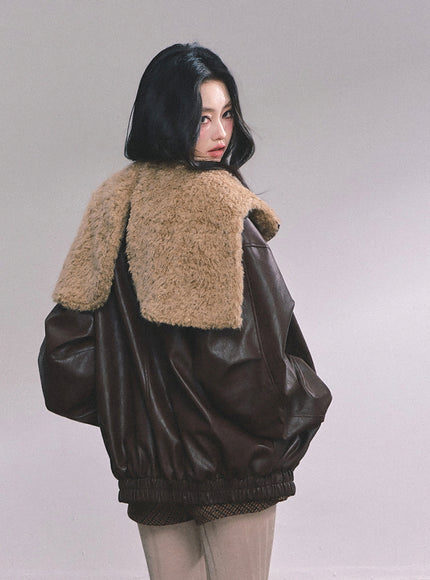 Café Aero Leather Jacket