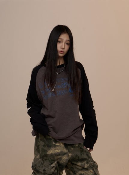 Frequency Raglan Tee - Black