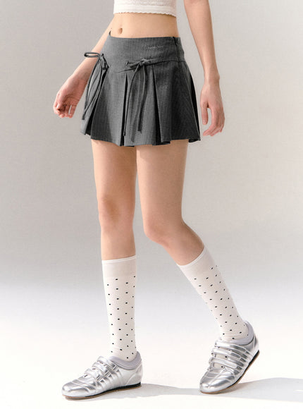 Side Tie Mini Skirt