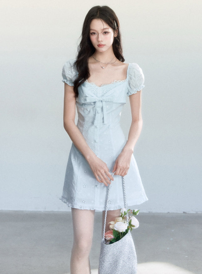 Bluebell Romance Lace Mini Dress