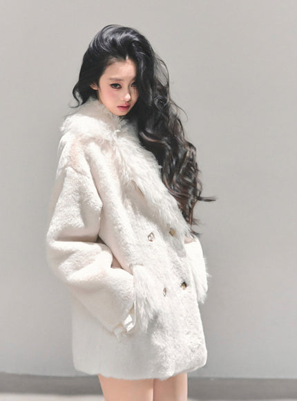 Luxe Winter Fur Collar Jacket