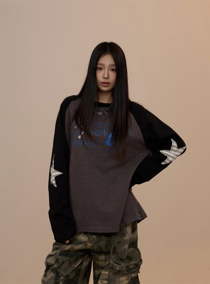 Frequency Raglan Tee - Black