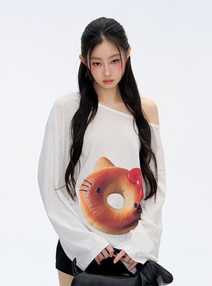 Kitty Donut Long Tee