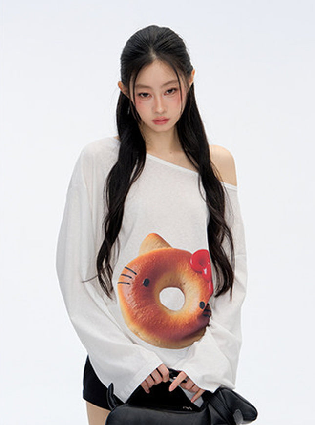 Kitty Donut Long Tee