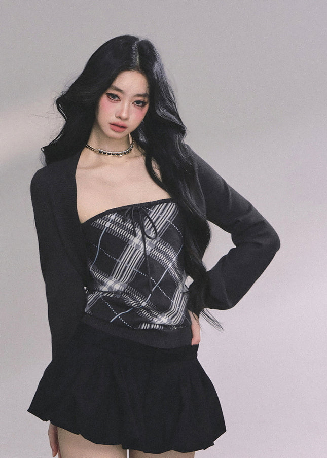 Argyle Tube & Bolero Set