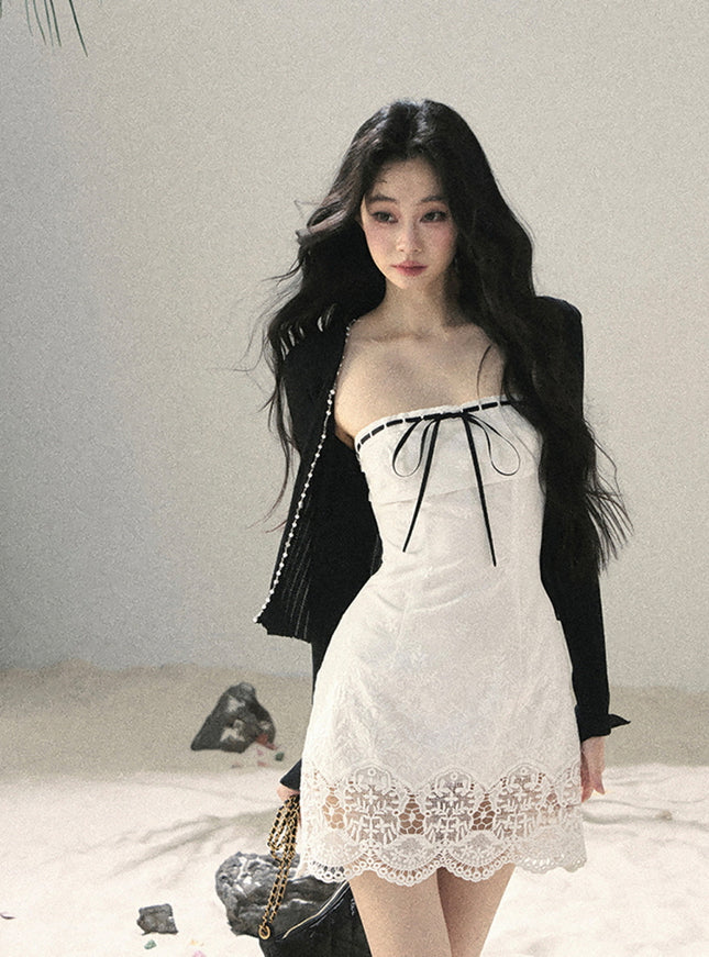 Soft Rebel Ribbon Mini Dress