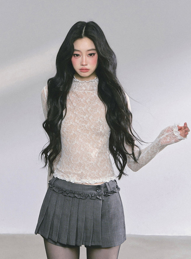 Ethereal Lace Sheer Top