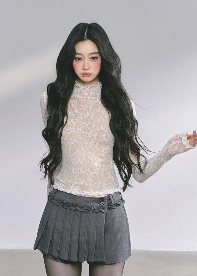 Ethereal Lace Sheer Top