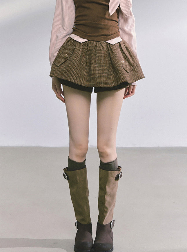 Vintage Cookie Skirt - Brown