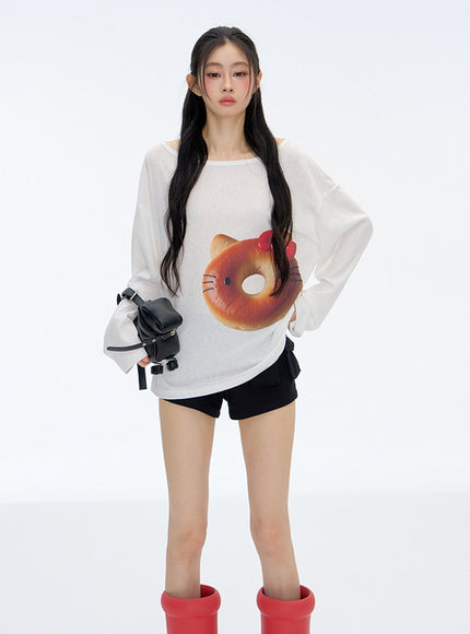 Kitty Donut Long Tee