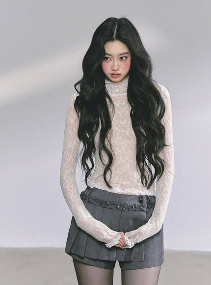 Ethereal Lace Sheer Top