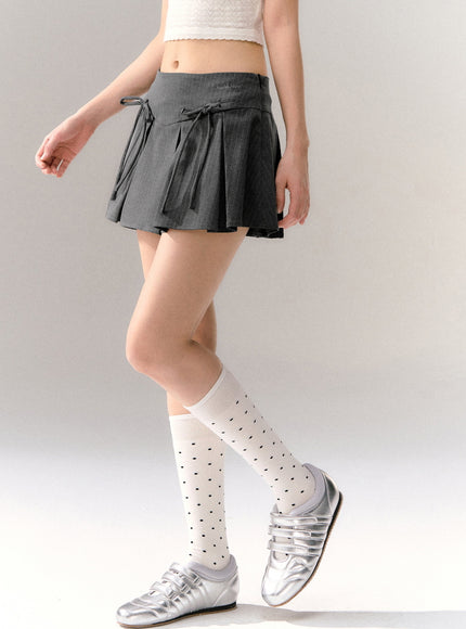 Side Tie Mini Skirt