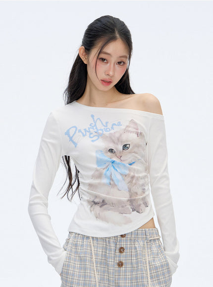 Lumi Cat Graphic Top