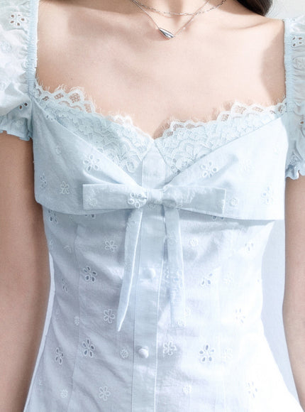 Bluebell Romance Lace Mini Dress