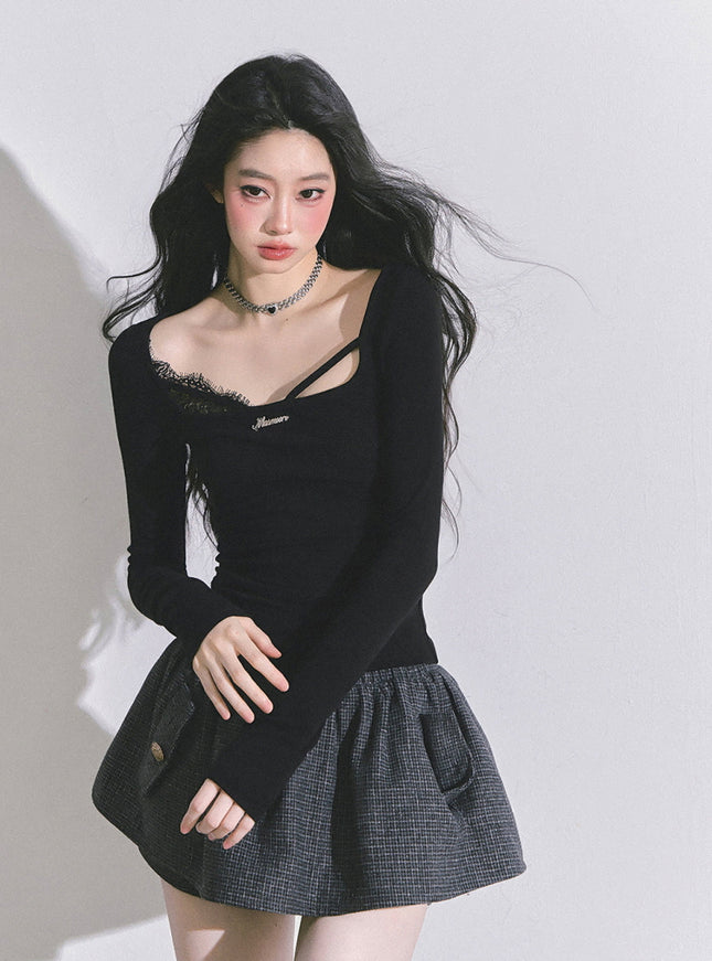 Hidden Allure Top - Black