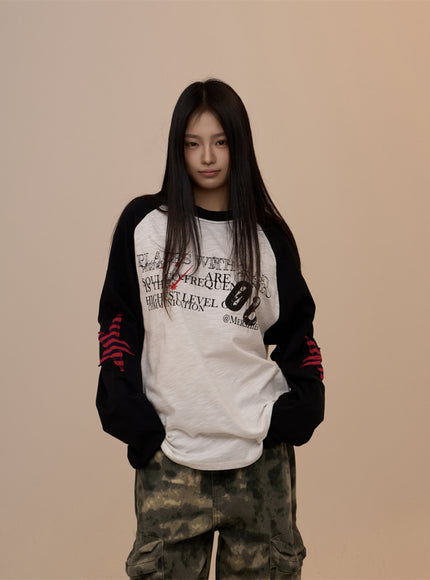 Frequency Raglan Tee - White