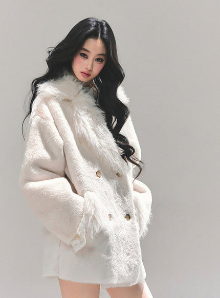 Luxe Winter Fur Collar Jacket